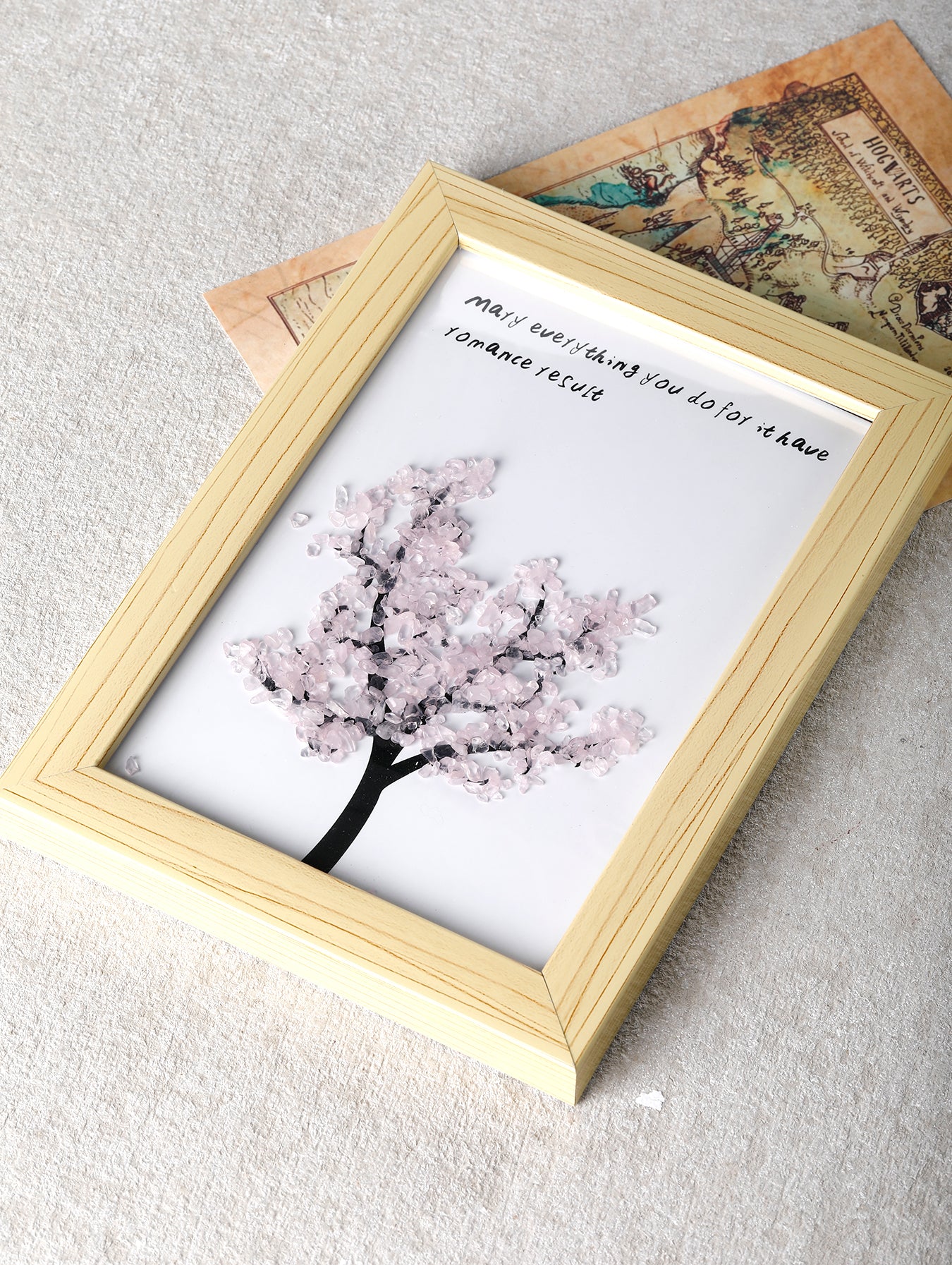 Wooden Photo Frame with Natural Crystal Chips