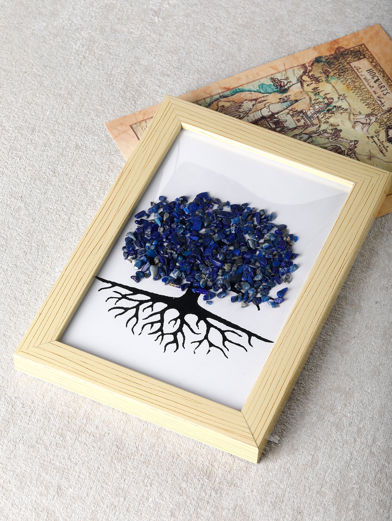 Wooden Photo Frame with Natural Crystal Chips